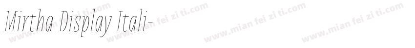 Mirtha Display Itali字体转换